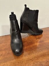 STIVALETTI DONNA ALLA CAVIGLIA , ZEPPA E PLATEAU, IN PELLE “ BRUNO PREMI “ N’ 38