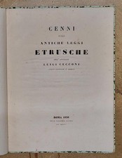 CECCONI Luigi. CENNI SULLE