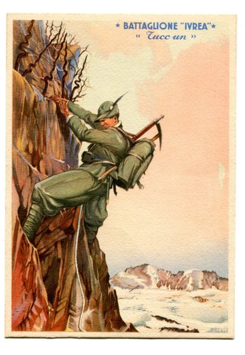 Alpini cartoline battaglione - cartoline,
