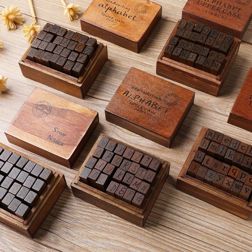 28pcs set rétro - /, legno