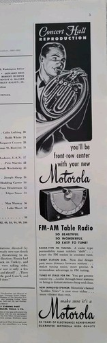 1950 motorola radio da - am,