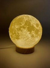 LAMPADA LUNA SOLARE  LED 3D LUCE CAVO USB ARREDAMENTO STANZA BIMBO BIMBA