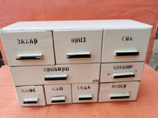 VECCHIO MOBILE CUCINA VINTAGE IN LEGNO PER SCATOLE SPEZIE firmato anni 1975