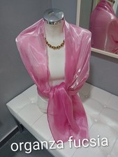 Stola organza Fucsia cangiante
