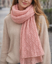 Sciarpa rosa con losanghe - sciarpa,