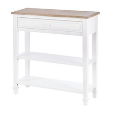 HOMCOM Tavolo Consolle Bianco