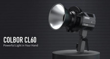 Colbor CL60 65W COB 2700K-6500K CRI97+ LED Video Light Studio USB-C + borsa