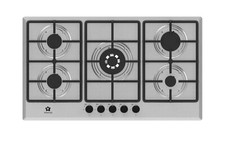 Piano Cottura 90 cm 5 fuochi Metano Gas cm acciaio smaltato coprifuochi in Ghisa
