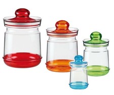 BARATTOLO CONTENITORE PER CUCINA PORTA SALE ZUCCHERO CAFFE' VARI COLORI (29680)