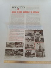 velina vintage originale 1952 Moretti Fiat 750 record in Africa