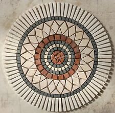 ANTICO ROSONE MOSAICO ANTICATO per interni - esterni diam. 78x1 cm COD. RUDLX