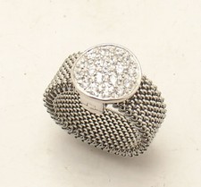 2 in 1 Prong Set CZ Round Mesh