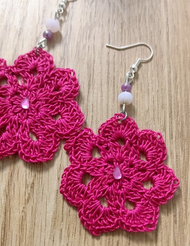 Orecchini uncinetto crochet - orecchini,