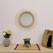 Specchio Marocchino in Rattan