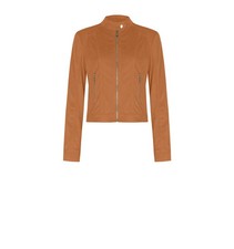 Giubbotto Biker Corto E Sfiancato In Simil Camoscio Rinascimento Collezione Prim