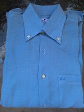 CAMICIA DA UOMO CELESTE, M. OTTAIANO, TG 16/41, CON INIZIALI
