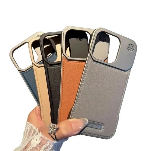 Cover iphone pelle - pelle, metallo