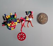 CARRETTO SICILIANO originale, vintage, souvenir. 3,5 x 6,5 cm, altezza 3 cm.