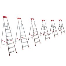 SCALA IN ALLUMINIO 8 7 6 5 4 3 GRADINI LEGGERA PIEGHEVOLE SALVASPAZIO DOMESTICA