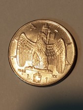 Regno d'Italia Vittorio Emanuele III 1 Lira Impero XX Magnetica 1942