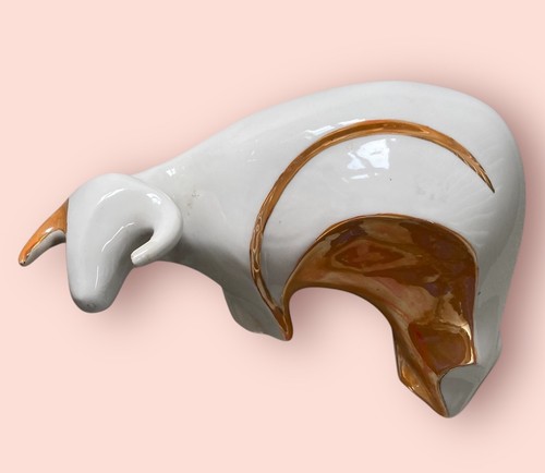 Vintage galos porcelain bull - vintage,
