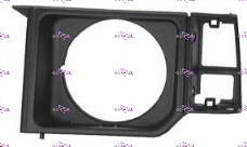 Cornice cerchio faro nera - cornice, sx