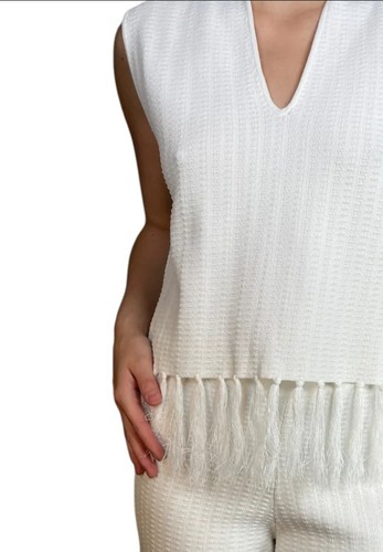 Top zara con frange - top,