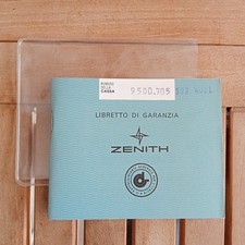 Zenith El Primero AF/P Libretto / booklet Garanzia Originale Vintage USED