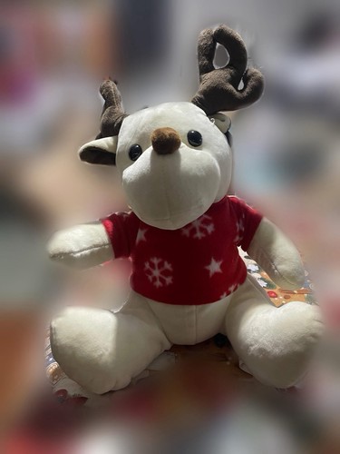 Peluches renna bianca con