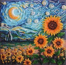 Kit ricamo perline girasoli -