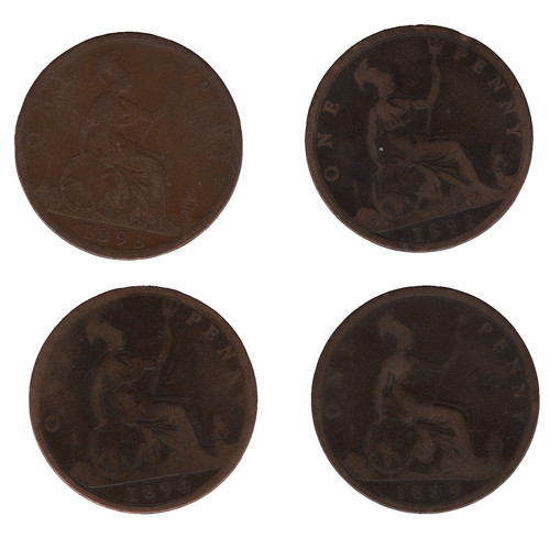 Vittoria one penny - coins, x4