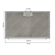 Filtro metallico alluminio 33 x 19,3 cm per Cappa Tecnowind SPK3772
