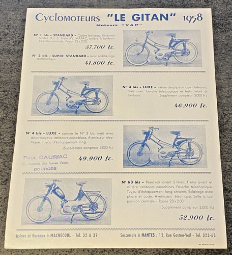 Brochure tarif cyclomoteurs - brochure,