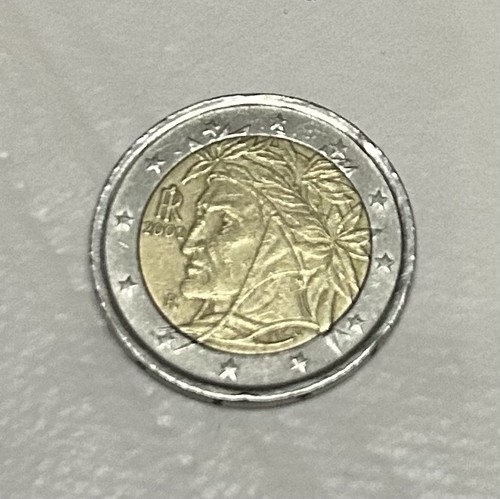 Moneta dante alighieri - 2, euro