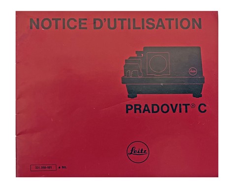Leica leitz pradovit notice - leica,