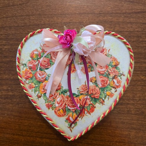 Cuore decorazione decoupage - decoupage, in