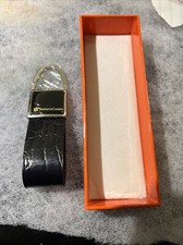 Stefano Corsini portachiavi ad anello in pelle nero #11