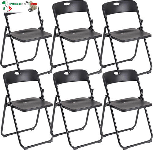Set sedie pieghevoli con - set, 6