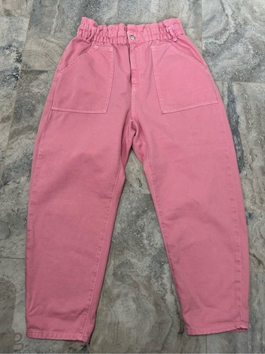 Zara dusty pink paperbag - pink, waist