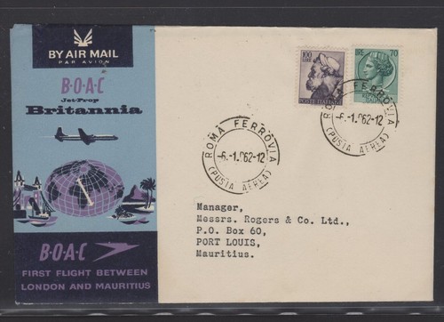 Postal history 1962 first - history,
