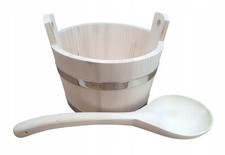 Secchio sauna legno 5 L con mestolo – accessori sauna