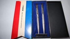 OLD CLASSIC PARKER 75 CISELE ARGENTO STERLING ORO PENNA A SFERA 0,9 MM SET DI MATITE