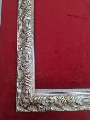 Cornice argento foglie - cornice, foglie,aste