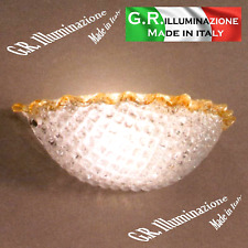 APPLIQUE CLASSICA IN VETRO CRISTALLO AMBRA 1 LUCE LAMPADA DA PARETE BAGNO Conte