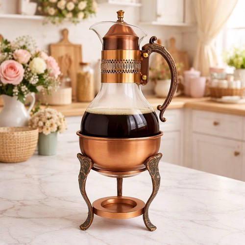 Caffettiera vetro rame - in,