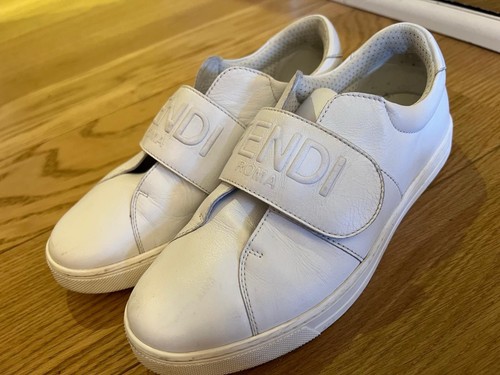 Fendi roma white leather - white,