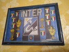 INTER 1979-80 BANDIERA VINTAGE COMMEMORATIVA INCORNICIATA INTERNAZIONALE CALCIO