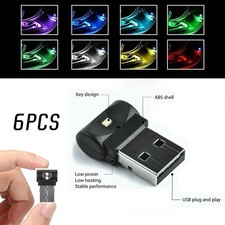 6X Lampadina USB LED Auto Neon