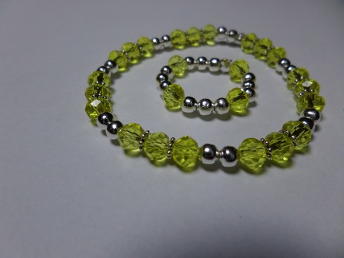 Bracciale anello perline - e,