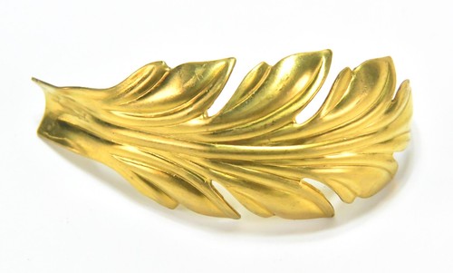Pressed brass flower leaf - pressed,